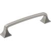 Amerock | Cabinet Pull | Polished Chrome | 3-3/4 inch (96 mm) Center-to-Center | Ville | 1 Pack | Drawer Pull | Cabinet Handle | Cabinet Hardware(Satin Nickel)