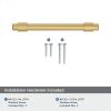 Amerock | Cabinet Pull | Polished Chrome | 5-1/16 inch (128 mm) Center-to-Center | Destine | 1 Pack | Drawer Pull | Cabinet Handle | Cabinet Hardware(Champagne Bronze)