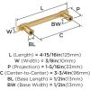 Amerock | Cabinet Pull | Polished Chrome | 5-1/16 inch (128 mm) Center-to-Center | Destine | 1 Pack | Drawer Pull | Cabinet Handle | Cabinet Hardware(Champagne Bronze)