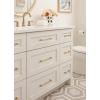 Amerock | Cabinet Pull | Polished Chrome | 5-1/16 inch (128 mm) Center-to-Center | Destine | 1 Pack | Drawer Pull | Cabinet Handle | Cabinet Hardware(Champagne Bronze)
