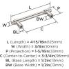 Amerock | Cabinet Pull | Polished Chrome | 5-1/16 inch (128 mm) Center-to-Center | Destine | 1 Pack | Drawer Pull | Cabinet Handle | Cabinet Hardware(Polished Nickel)