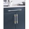 Amerock | Cabinet Pull | Polished Chrome/Black Chrome | 10-1/16 inch (256 mm) Center to Center | Urbanite | 1 Pack | Drawer Pull | Drawer Handle | Cabinet Hardware(Brushed Gold/White)