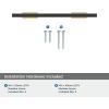 Amerock | Cabinet Pull | Polished Chrome/Black Chrome | 10-1/16 inch (256 mm) Center to Center | Urbanite | 1 Pack | Drawer Pull | Drawer Handle | Cabinet Hardware(Golden Champagne/Matte Black)