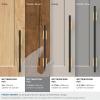 Amerock | Cabinet Pull | Polished Chrome/Black Chrome | 10-1/16 inch (256 mm) Center to Center | Urbanite | 1 Pack | Drawer Pull | Drawer Handle | Cabinet Hardware(Champagne Bronze/Matte Black)