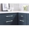 Amerock | Cabinet Pull | Polished Chrome/Black Chrome | 10-1/16 inch (256 mm) Center to Center | Urbanite | 1 Pack | Drawer Pull | Drawer Handle | Cabinet Hardware(Brushed Gold/White)