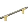 Amerock | Cabinet Pull | Polished Chrome/Black Chrome | 10-1/16 inch (256 mm) Center to Center | Urbanite | 1 Pack | Drawer Pull | Drawer Handle | Cabinet Hardware(Brushed Gold/Black Chrome)