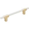 Amerock | Cabinet Pull | Polished Chrome/Black Chrome | 10-1/16 inch (256 mm) Center to Center | Urbanite | 1 Pack | Drawer Pull | Drawer Handle | Cabinet Hardware(Brushed Gold/White)