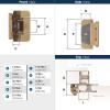 Amerock | Double Demountable Cabinet Hinge | 3/8 inch (10 mm) Inset Hinge | Satin Nickel | 2 Pack | Self-Closing Hinge | Cabinet Door Hinge(Champagne Bronze)