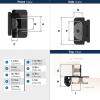 Amerock | Double Demountable Cabinet Hinge | 3/8 inch (10 mm) Inset Hinge | Satin Nickel | 2 Pack | Self-Closing Hinge | Cabinet Door Hinge(Matte Black)