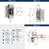 Amerock | Double Demountable Cabinet Hinge | 3/8 inch (10 mm) Inset Hinge | Satin Nickel | 2 Pack | Self-Closing Hinge | Cabinet Door Hinge(Polished Chrome)