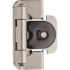 Amerock | Double Demountable Cabinet Hinge | 3/8 inch (10 mm) Inset Hinge | Satin Nickel | 2 Pack | Self-Closing Hinge | Cabinet Door Hinge(Satin Nickel)