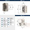 Amerock | Double Demountable Cabinet Hinge | 3/8 inch (10 mm) Inset Hinge | Satin Nickel | 2 Pack | Self-Closing Hinge | Cabinet Door Hinge(Sterling Nickel)