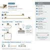 Amerock | Golden Champagne | Appoint | 5 Piece | Bathroom Accessories Set