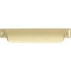 Amerock | Kitchen Cabinet Cup Pull | Matte Gold | 3-3/4 in (96 mm) Center-to-Center | Jolene | 1 Pack | Furniture Hardware | Cabinet Handle | Bathroom Drawer Pull(1 Count (Pack of 1))