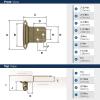 Amerock | Kitchen Cabinet Hinge | 3/8 inch (10 mm) Inset Hinge | Satin Nickel | 10 Pack | Self-Closing Hinge | Face Mount Hinge | Cabinet Door Hinge(Burnished Brass)