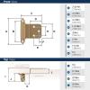 Amerock | Kitchen Cabinet Hinge | 3/8 inch (10 mm) Inset Hinge | Satin Nickel | 10 Pack | Self-Closing Hinge | Face Mount Hinge | Cabinet Door Hinge(Champagne Bronze)