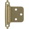 Amerock | Kitchen Cabinet Hinge | 3/8 inch (10 mm) Inset Hinge | Satin Nickel | 10 Pack | Self-Closing Hinge | Face Mount Hinge | Cabinet Door Hinge(Golden Champagne)