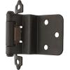Amerock | Kitchen Cabinet Hinge | 3/8 inch (10 mm) Inset Hinge | Satin Nickel | 10 Pack | Self-Closing Hinge | Face Mount Hinge | Cabinet Door Hinge(Matte Black)