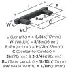 Amerock | Kitchen Cabinet Pull | Golden Champagne | 6-5/16 in (160 mm) Center-to-Center | Bronx | 1 Pack | Furniture Hardware | Cabinet Handle | Bathroom Drawer Pull(Black Bronze)