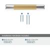 Amerock | Kitchen Cabinet Pull | Golden Champagne | 6-5/16 in (160 mm) Center-to-Center | Bronx | 1 Pack | Furniture Hardware | Cabinet Handle | Bathroom Drawer Pull(Polished Nickel/Champagne Bronze)