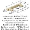 Amerock | Kitchen Cabinet Pull | Golden Champagne | 6-5/16 in (160 mm) Center-to-Center | Bronx | 1 Pack | Furniture Hardware | Cabinet Handle | Bathroom Drawer Pull(Golden Champagne)