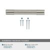 Amerock | Kitchen Cabinet Pull | Golden Champagne | 6-5/16 in (160 mm) Center-to-Center | Bronx | 1 Pack | Furniture Hardware | Cabinet Handle | Bathroom Drawer Pull(Satin Nickel)