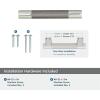Amerock | Kitchen Cabinet Pull | Golden Champagne | 6-5/16 in (160 mm) Center-to-Center | Bronx | 1 Pack | Furniture Hardware | Cabinet Handle | Bathroom Drawer Pull(Polished Nickel/Stainless Steel)