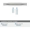Amerock | Kitchen Cabinet Pull | Golden Champagne | 6-5/16 in (160 mm) Center-to-Center | Bronx | 1 Pack | Furniture Hardware | Cabinet Handle | Bathroom Drawer Pull(Polished Chrome)