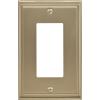 Amerock | Wall Plate | Golden Champagne | 2 Rocker Switch Plate Cover | Mulholland | 1 Pack | Decora Wall Plate | Light Switch Cover(Golden Champagne)