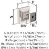 Amerock 10BX37024CZ | Champagne Bronze Cabinet Knob | 1-1/16 inch (27mm) Length | 10 Pack | Pedestal | Furniture Hardware(Satin Nickel)