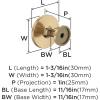 Amerock 10BX37025MB | Matte Black Cabinet Knob | 1-3/16 inch (30mm) Diameter | 10 Pack | Loop | Furniture Hardware(Champagne Bronze)