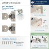 Amerock 2 Pack 1-1/4 inch Overlay Soft-Closing Compact Concealed Hinge for Face Frame Cabinet, 105-degree Opening Angle with 3-Way adjustability(1-1/4 Inch Overlay)