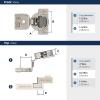 Amerock 2 Pack 1-1/4 inch Overlay Soft-Closing Compact Concealed Hinge for Face Frame Cabinet, 105-degree Opening Angle with 3-Way adjustability(1-1/4 Inch Overlay)