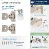 Amerock 2 Pack 1-1/4 inch Overlay Soft-Closing Compact Concealed Hinge for Face Frame Cabinet, 105-degree Opening Angle with 3-Way adjustability(1-1/4 inch (32mm) Overlay)