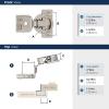 Amerock 2 Pack 1-1/4 inch Overlay Soft-Closing Compact Concealed Hinge for Face Frame Cabinet, 105-degree Opening Angle with 3-Way adjustability(1-1/4 inch (32mm) Overlay)