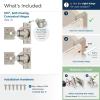 Amerock 2 Pack 1-1/4 inch Overlay Soft-Closing Compact Concealed Hinge for Face Frame Cabinet, 105-degree Opening Angle with 3-Way adjustability(1/2 Inch Overlay)
