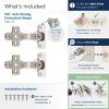 Amerock 2 Pack Full Overlay 165 Degree Lazy Susan Bi-Fold Door Self-Closing Concealed Hinge for Frameless Cabinet(135 Degree)