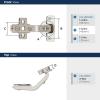 Amerock 2 Pack Full Overlay 165 Degree Lazy Susan Bi-Fold Door Self-Closing Concealed Hinge for Frameless Cabinet(135 Degree)