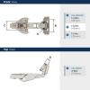 Amerock 2 Pack Full Overlay 165 Degree Lazy Susan Bi-Fold Door Self-Closing Concealed Hinge for Frameless Cabinet(165 Degree Face Frame)