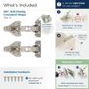 Amerock 2 Pack Full Overlay 165 Degree Lazy Susan Bi-Fold Door Self-Closing Concealed Hinge for Frameless Cabinet(165 Degree Face Frame)
