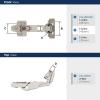 Amerock 2 Pack Full Overlay 165 Degree Lazy Susan Bi-Fold Door Self-Closing Concealed Hinge for Frameless Cabinet(165 Degree Frameless)