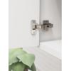 Amerock 2 Pack Full Overlay Self-Closing Euro Concealed Hinge for Frameless Cabinet, 105-degree Opening Angle with 3-Way adjustability(Half Overlay Frameless)