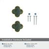 Amerock 2PK36971PNK Accents Round Cabinet Knob | Furniture Knob | Gold/Pink Decorative Drawer Pull(Gold/Emerald Green)