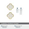 Amerock 2PK36971PNK Accents Round Cabinet Knob | Furniture Knob | Gold/Pink Decorative Drawer Pull(Gold/Mother of Pearl)