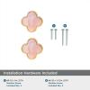 Amerock 2PK36971PNK Accents Round Cabinet Knob | Furniture Knob | Gold/Pink Decorative Drawer Pull(Gold/Pink)