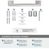 Amerock BH36003CZ | Champagne Bronze Towel Bar | 18 in (457 mm) Towel Rack | Blackrock | Bathroom Towel Holder | Bathroom Hardware | Bath Accessories(Brushed Nickel)
