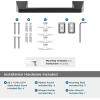 Amerock BH36003CZ | Champagne Bronze Towel Bar | 18 in (457 mm) Towel Rack | Blackrock | Bathroom Towel Holder | Bathroom Hardware | Bath Accessories(Matte Black)