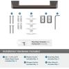 Amerock BH36003CZ | Champagne Bronze Towel Bar | 18 in (457 mm) Towel Rack | Blackrock | Bathroom Towel Holder | Bathroom Hardware | Bath Accessories(Oil-rubbed Bronze)