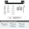 Amerock BH36024BBZ | Golden Champagne Towel Bar | 24 in (610 mm) Towel Rack | Mulholland | Bathroom Towel Holder | Bathroom Hardware | Bath Accessories(Matte Black)
