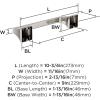 Amerock BH36024BBZ | Golden Champagne Towel Bar | 24 in (610 mm) Towel Rack | Mulholland | Bathroom Towel Holder | Bathroom Hardware | Bath Accessories(Polished Nickel)